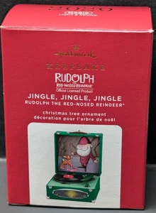 2020 Hallmark Jingle, Jingle, Jingle Rudolph Plattenspieler Ornament funktioniert - Bild 1 von 3