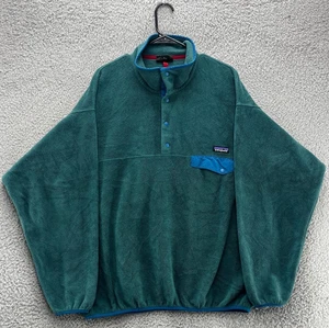 Pullover retro Patagonia Synchilla Snap-T polar para hombre XL verde azul - Imagen 1 de 8