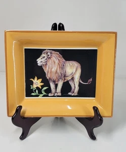 Italian Porcelain Lion Tray 7.5"×6" - Picture 1 of 11