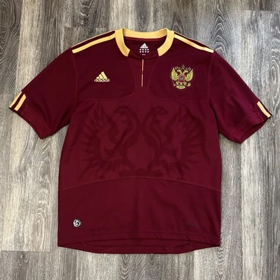 Мужская футболка Adidas 2009/2010 домашняя сборная России футбол красная размер M - Изображение 1 из 4
