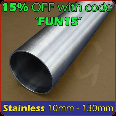 QUALITY Edelstahl Rundrohr Rohr 304 10mm - 130mm Ø Durchmesser rostfrei Zoll