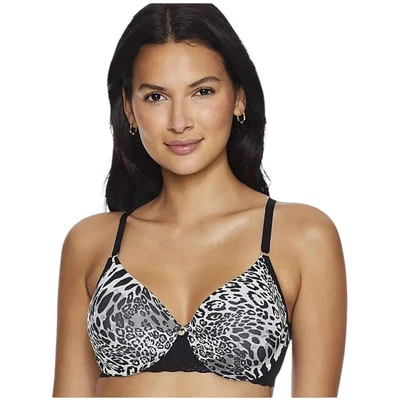 Sujetador con aros Natori nuevo con etiquetas negro lente leopardo felicidad perfección contorno talla 34D Foto 1 de 4