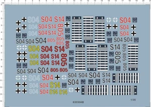 1/35 Segunda Guerra Mundial Michael Wittman Tiger I tanque S04 marcas hoja de transferencia calcomanía de agua - Imagen 1 de 1