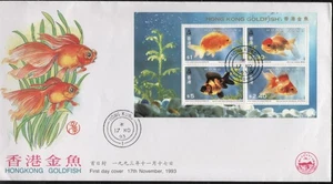 HONG KONG STAMPS 1993 GOLDFISH FDC - HK25-270 - Picture 1 of 1