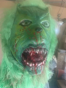The Mean One Inspired Evil Grinch Head One Of A Kind Horror House Halloween Prop - Picture 1 of 10
