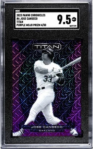 2023 Panini Chronicles #6 Jose Canseco Titan SGC 9,5 come nuovo + viola Mojo Prizm /50 - Foto 1 di 2