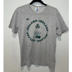 RARE Vintage Adidas Olympics LA 1984 Ireland T-Shirt, Made in Germany - Picture 1 of 5