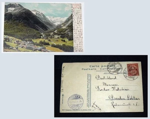 AK Pontesina und der Roseggletscher  Schweiz – 1906 gelaufen - Bild 1 von 3