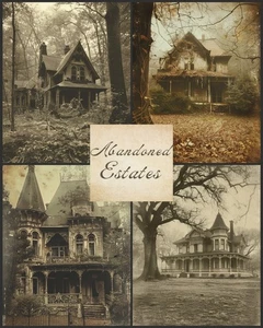 Impresiones de casas victorianas abandonadas - Elige cualquiera de las 10 - Arte de casa embrujada gótica - Imagen 1 de 7