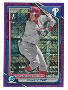 2024 Bowman Chrome 1s Prospects Eduardo Tait #BCP-164 Purple Mojo Refractor /250 - Bild 1 von 3