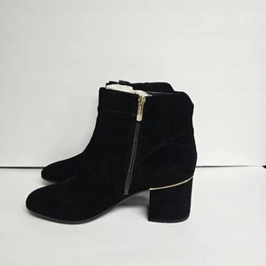 Easy Spirit Stiefelette Damen Größe 11 Schwarz Gold Akzente Samtgefühl - Bild 1 von 8