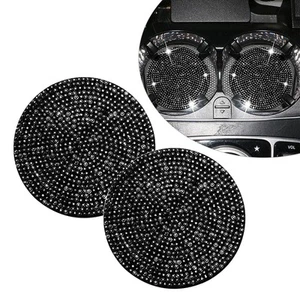 2x Bling Estrás Coche Portavasos Inserto Posavasos Antideslizante - Imagen 1 de 5