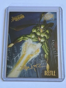 Beetle 4 Marvel Comics Fleer Ultra Spiderman 1995 casi nuevo - 7,0 + serie Signature - Imagen 1 de 14