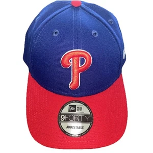Philadelphia Phillies Blue Red Hat Adjustable NewEra 9Forty Authentic NWT - Picture 1 of 7