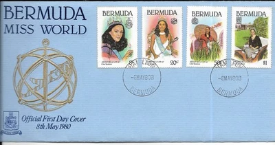 Bermuda 1980 First Day Cover Stamps - Miss World (1979)  - Ms Gina Swainson - Image 1 of 2