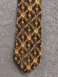 NEUE Stuart Hughes schwarz-gelbe geometrische Seidenkrawatte - nie getragen - Bild 1 von 4