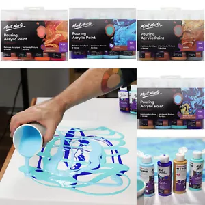 Pouring Paint Kit Mont Marte Premium Acrylic Paint Set 4x120ml Arts Supply - Picture 1 of 9