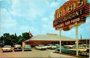 VISTA POSTAL DE COLECCIÓN ROADSIDE MOBILE ALABAMA MALBIS RESTAURANTE - Imagen 1 de 2