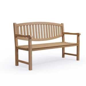 Gartenbank Bank 3sitzer Parkbank Sitzbank Teak KMH Holzbank Holz Gartenmöbe - Bild 1 von 5