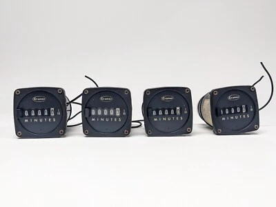 (4) Cramer Minutes Elapsed Time Counters w/Reset Buttons - Functional - Image 1 of 4