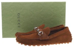 NUEVO GUCCI HOMBRES CUIR GAMUZA HORSEBIT DRIVER MOCASINES ZAPATOS MOCASINES 8/ US 8.5 - Imagen 1 de 8