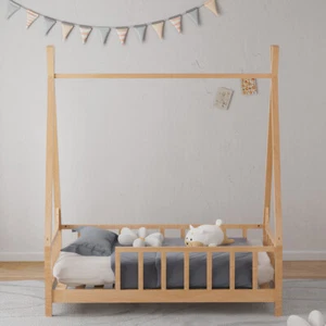 Wooden Kids Treehouse Bed Frame Childrens Toddlers Floor Bed Frame Low Bedstead - Picture 1 of 12