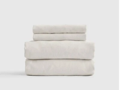 NWT QUINCE EUROPEAN LINEN CAL KING  4 PIECE SHEET SET SAND SHEETS 100% FLAX - Image 1 of 4