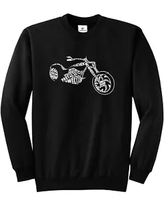 Sudadera unisex tipográfica de motocicleta ropa de club de motociclistas - Imagen 1 de 9
