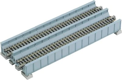 Kato 20455 186mm 7-5/16' Double Track Plate Girder Bridge Light Blue : N Sc - Image 1 of 4