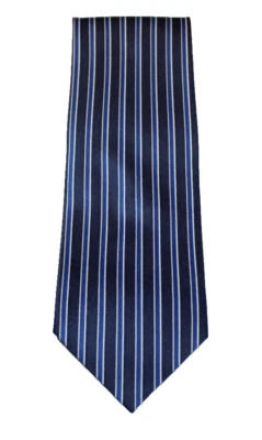 Corbata Romario Manzini a rayas y azul macizo 100% poliéster Foto 1 de 4