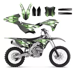 KX250f KXF250 2017 2019 kit de gráficos para Kawasaki #1500 verde - Imagen 1 de 2