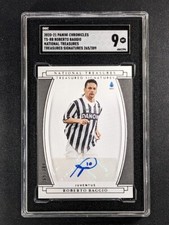 2020-21 Panini Chronicles National Treasures ROBERTO BAGGIO /389 Auto SGC 9 MINT