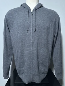 NEU Theory Herren Größe XL durchgehender Reißverschluss grau Wolle Kaschmir Kapuzenpullover $ 425 - Bild 1 von 11