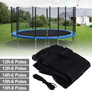Rete di sicurezza per trampolino di ricambio rotonda 12 piedi-15 piedi con cerniera US - Foto 1 di 24