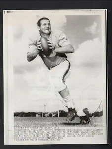 1966 Pressefoto, Georgia Blanda Houston Oilers AFL Offensive Back of The Week - Bild 1 von 2
