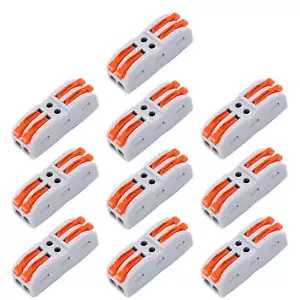 Connettore Filo Veloce 2In 2Out Compatto per Circuito In Linea 24-12 AWG Blocco Giunzione - Foto 1 di 12