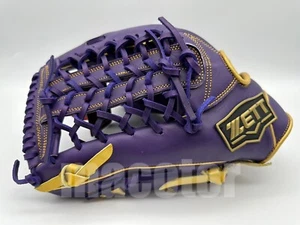 ZETT Special Pro Order 13" Outfield Baseball Glove Purple Gold Net LHT NPB New - Picture 1 of 4