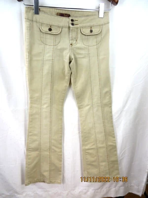 L.E.I. DENIM SZ 青少年 5 棉/聚乙烯/氨纶咖啡和牛奶米色裤子长裤 — 第 1/4 张图片