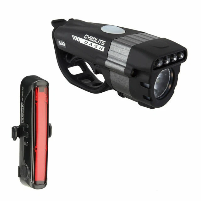 Cygolite Dash Pro 600 Headlight and Hotrod Taillight Combo Set - Black