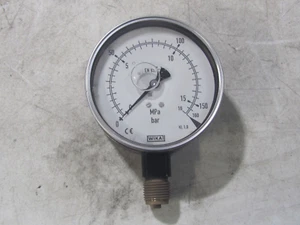 NEW Wika 0-160 EN 837-1  Bar CL 1.6 Pressure Gauge glycerine filled 4" DIA - Picture 1 of 7