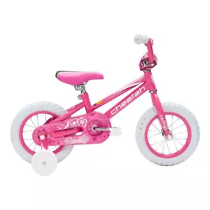 Cheetah Estella Girls Jr 12 In Pedal Bike/Bicycle w/Training Wheels PK Kids 2-4y - Picture 1 of 3