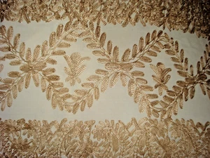 Vintage wedding banquet gold embroidered tablecloth - Picture 1 of 9