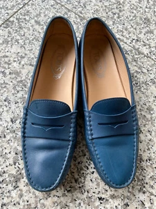 Tod´s TODS Loafer Mokassins Slipper Halbschuhe mittelblau Gr 41 (42) - Bild 1 von 8