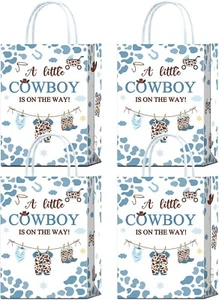 YanZonic 16Pcs A Little Cowboy Is on The Way Decorations Party Thank You Bags... - Picture 1 of 7