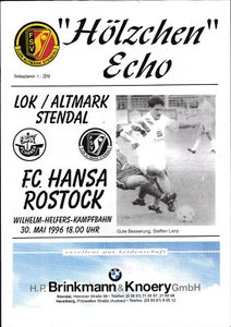 30.05.1996 FSV Lok / Altmark Stendal - FC Hansa Rostock - Bild 1 von 1