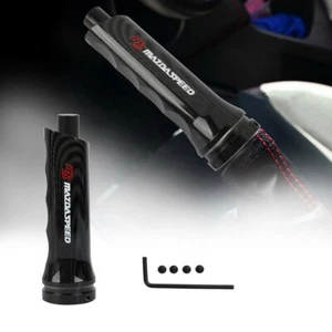 Mazdaspeed Carbon Fiber Aluminum Car Handle Hand Brake Sleeve Universal Fitment - Picture 1 of 10