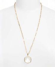 Kendra Scott Davis Mother of Pearl Gold Tone Necklace w/box & pouch NWT $68
