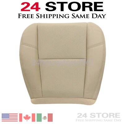 2011 2012 For GMC Yukon Denali Driver Bottom Perforated Leather Seat Cover TAN - Image 1 of 4