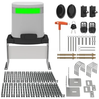 Abridor de puerta corredera con accionamiento por cadena Blüttezeit 1400 lb WiFi/batería (sin panel solar) Foto 1 de 4
