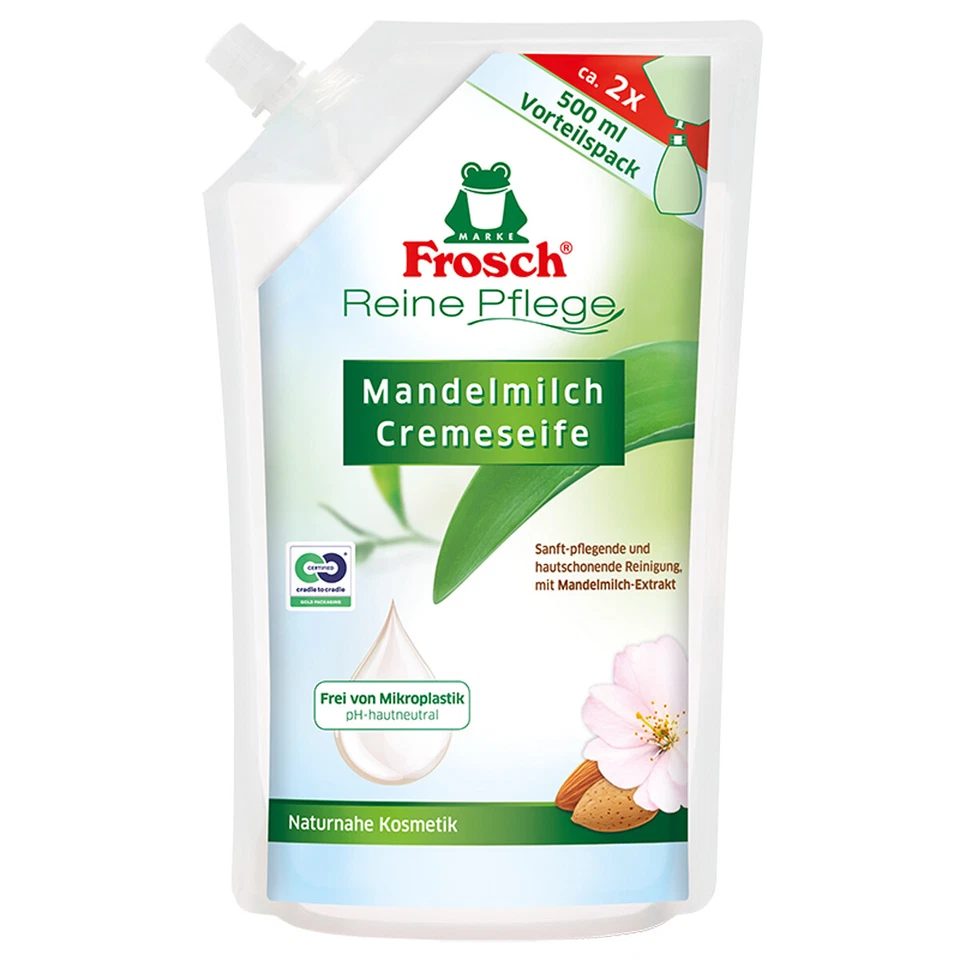 Frosch Reine Pfegeseife Mandelmilch Nachfüller 6x500ml 6erPack - Bild 1 von 1